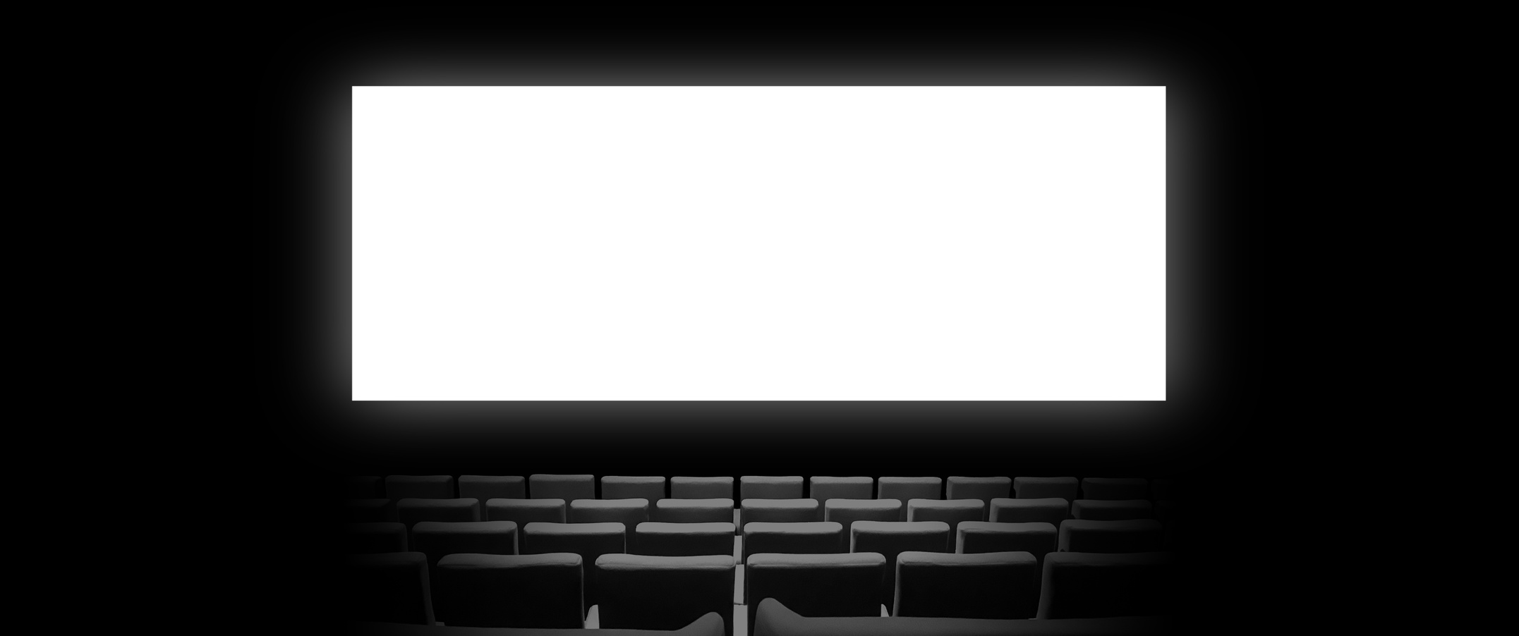 Cinema Movie Theatre with  a Blank  Screen